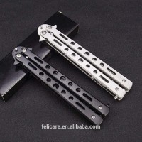 Foldable Stainless Steel Comb Hair Pomade Styling Butterfly Comb Hairdressing Knife Comb For Training